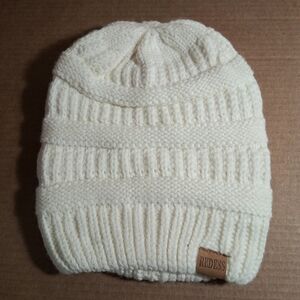 Women's Cream Knit Beanie